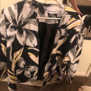 Alfred Dunner Size 18 Black, Grey & Yellow Jacket